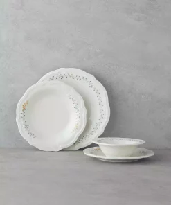 سرویس غذاخوری چینی 6نفره 24تکه زرد-سبز برند English Home کد 1750184527