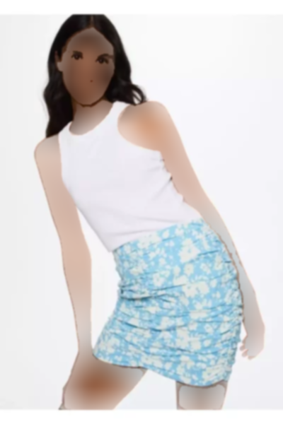 دامن چیندار طرح‎دار برند MANGO کد 1751193732