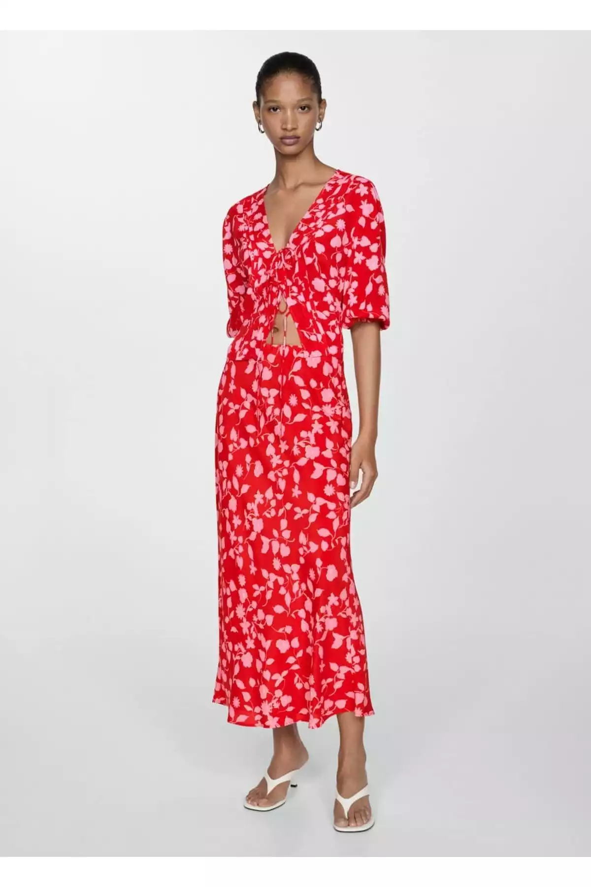 دامن بلند طرحدار برند MANGO کد 1751193724