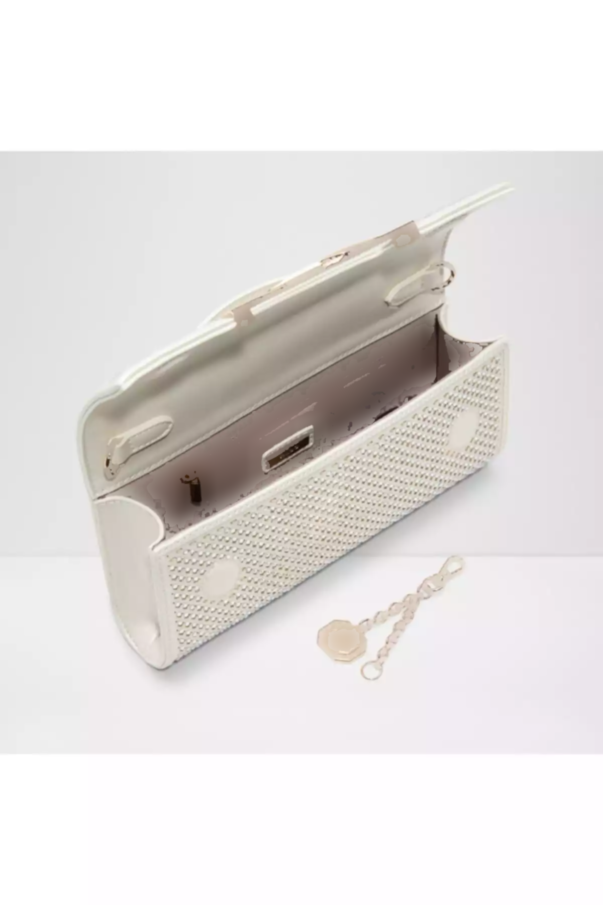 کیف دستی چرم مصنوعی قد متوسط دربدار سفید زنانه نووی برند Aldo کد 1750066869