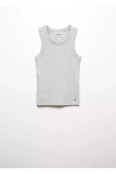 تیشرت فلزی طوسی دخترانه برند MANGO کد 1749840064