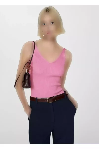 بلوز بافتنی بند‎دار برند MANGO کد 1750214472