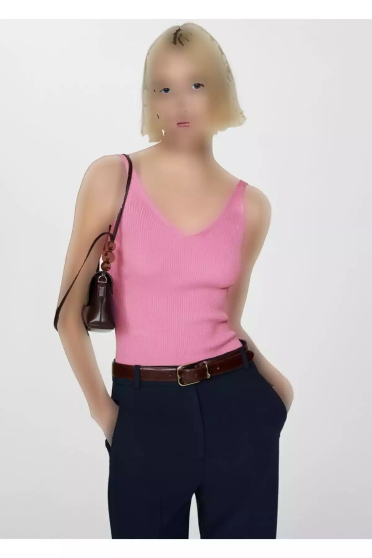 بلوز بافتنی بنددار برند MANGO کد 1750214472