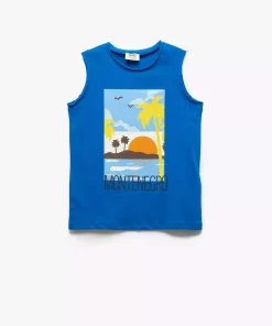 ورزشی چاپ پنبه ای یقه گرد بدون آستین طرحدار برند Koton کد 1750873925