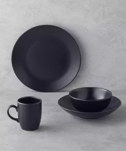 سرویس غذاخوری سرامیک ست تک نفره 4تکه مشکی برند English Home کد 1750188186