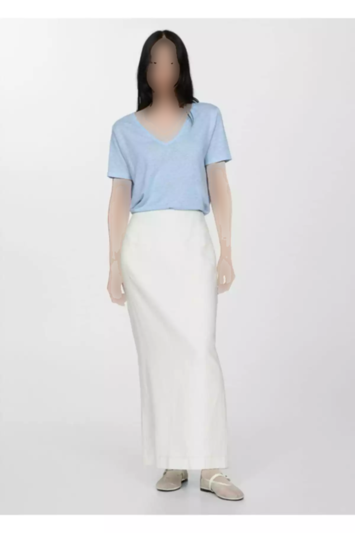 کتان آستین کوتاه تیشرت برند MANGO کد 1750214468