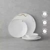 سرویس غذاخوری چینی 6نفره 27تکه طلایی برند English Home کد 1750188183