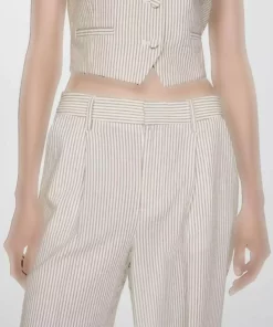 ساده راهراه شلوار برند MANGO کد 1750846272
