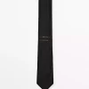 کراوات پنبه ابریشم پیچ و خم برند Massimo Dutti کد 1749677587