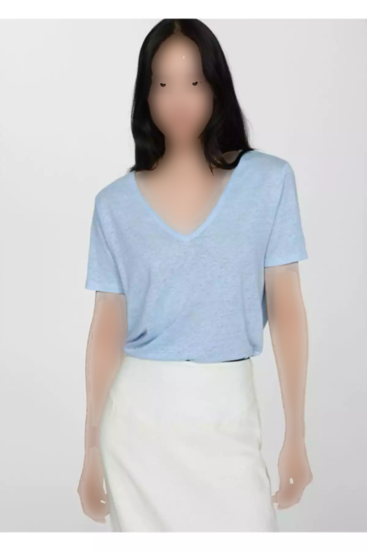 کتان آستین کوتاه تیشرت برند MANGO کد 1750214468