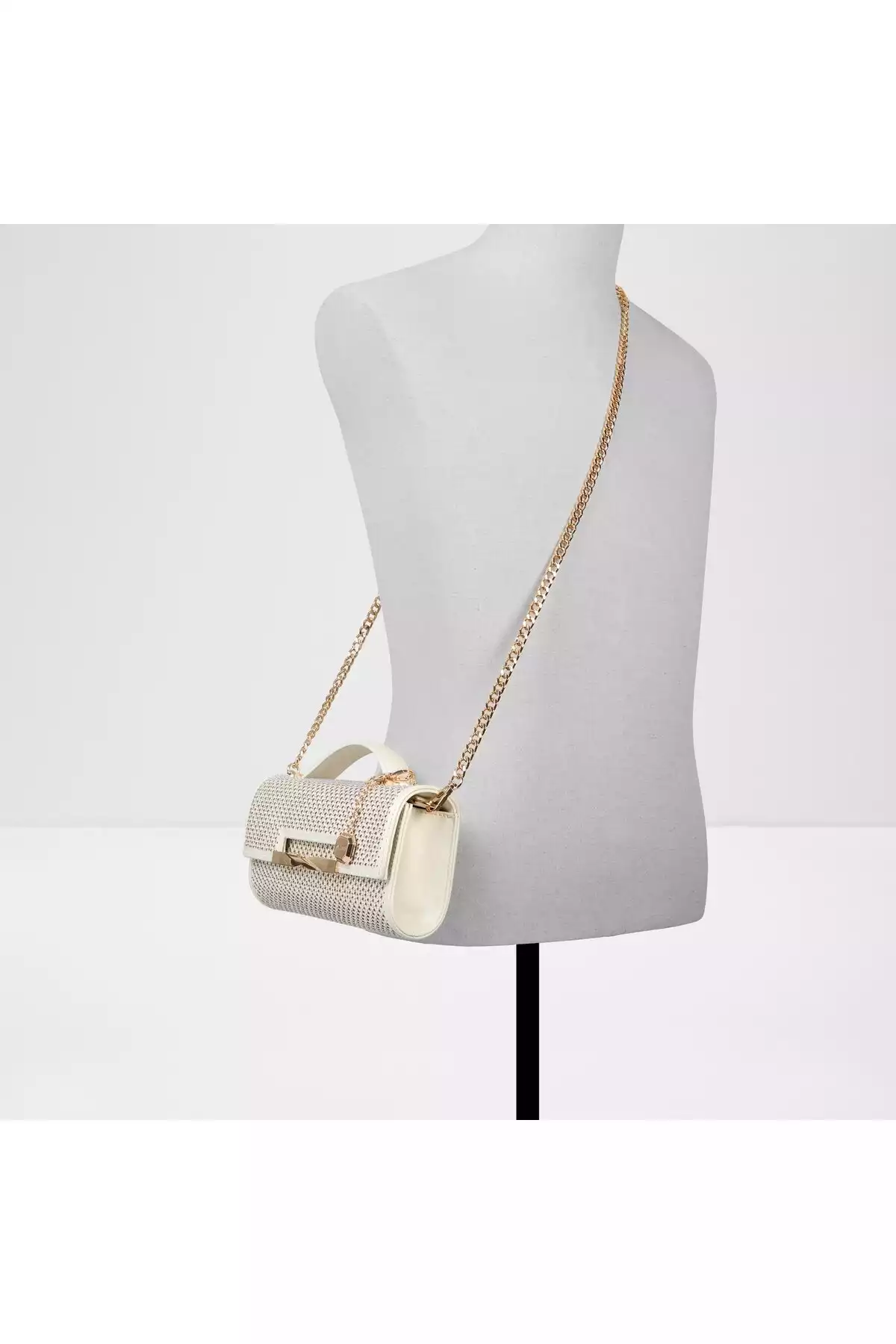 کیف دستی چرم مصنوعی قد متوسط دربدار سفید زنانه نووی برند Aldo کد 1750066869