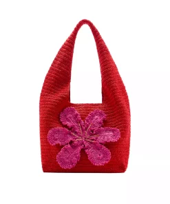 کیف دوشی قرمز زنانه برند MANGO کد 1749919274