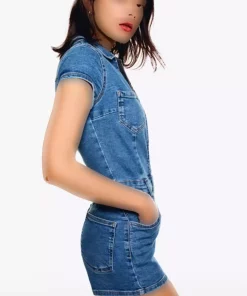 سرهمی کوتاه جین برند Bershka کد 1750149668