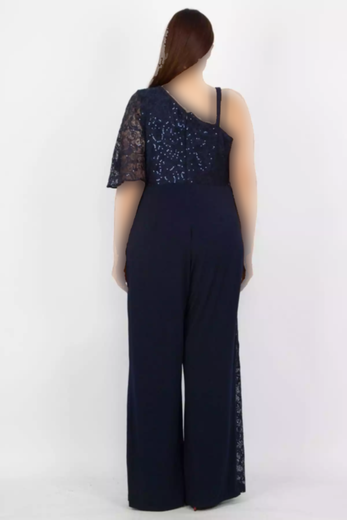 سرهمی طرح توری سایز بزرگ سرمه ای زنانه برند Şans کد 1750954630