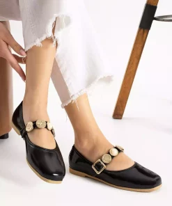 کفش راحتی عروسکی ارتوپدیک راحت دندان سبک مشکی زنانه برند StWenn کد 1753609265