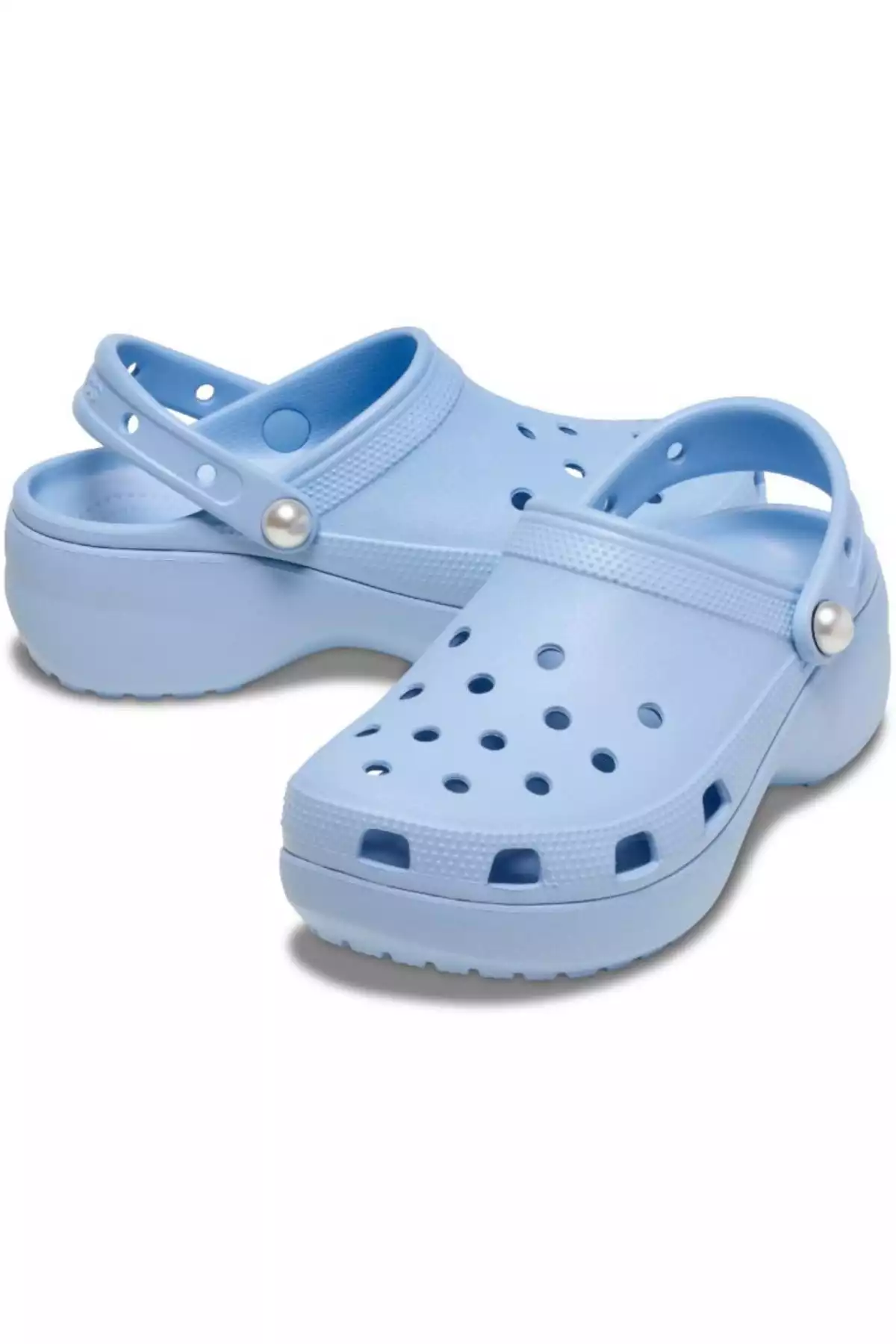دمپایی کلاسیک مروارید پلتفرم آبی زنانه برند Crocs کد 1753479063