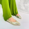 کفش عروسکی طلایی چرم هایکی برند inizio کد 1753713674