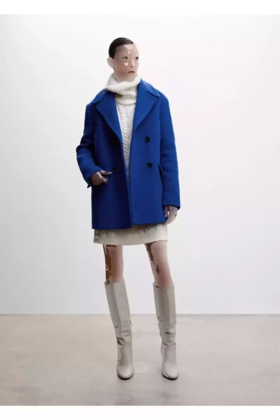 آبی پالتو زنانه برند MANGO کد 1752313263