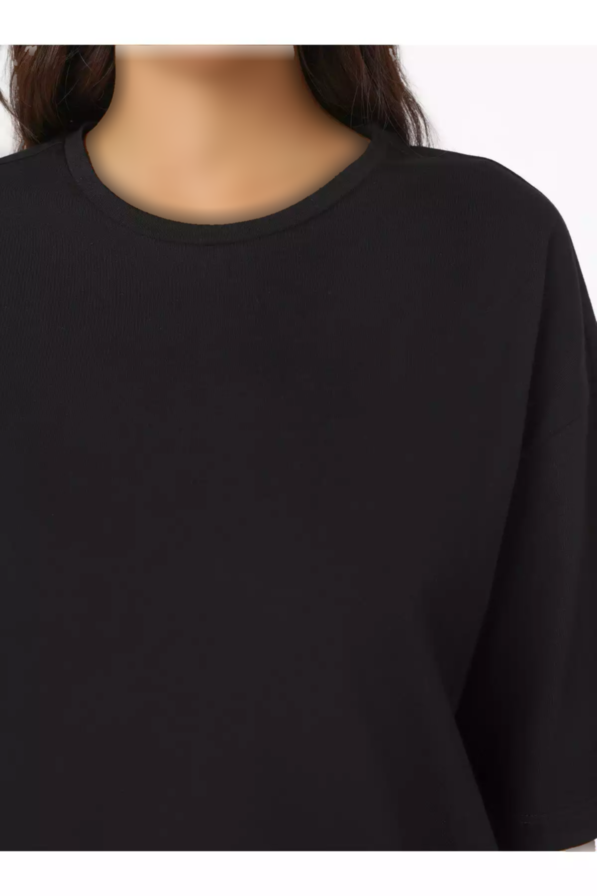 ساده شانه باز افتاده یقه گرد رفکا مشکی تیشرت زنانه برند Refka کد 1753723269