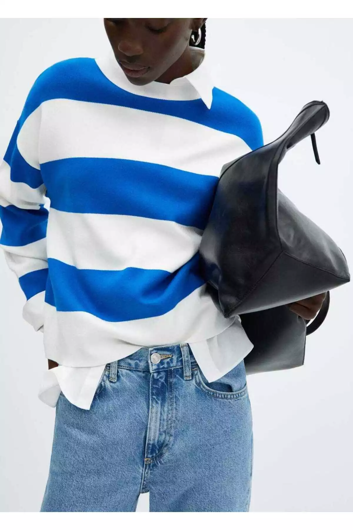 پلیور بافتنی یقه پرکینز برند MANGO کد 1753000820