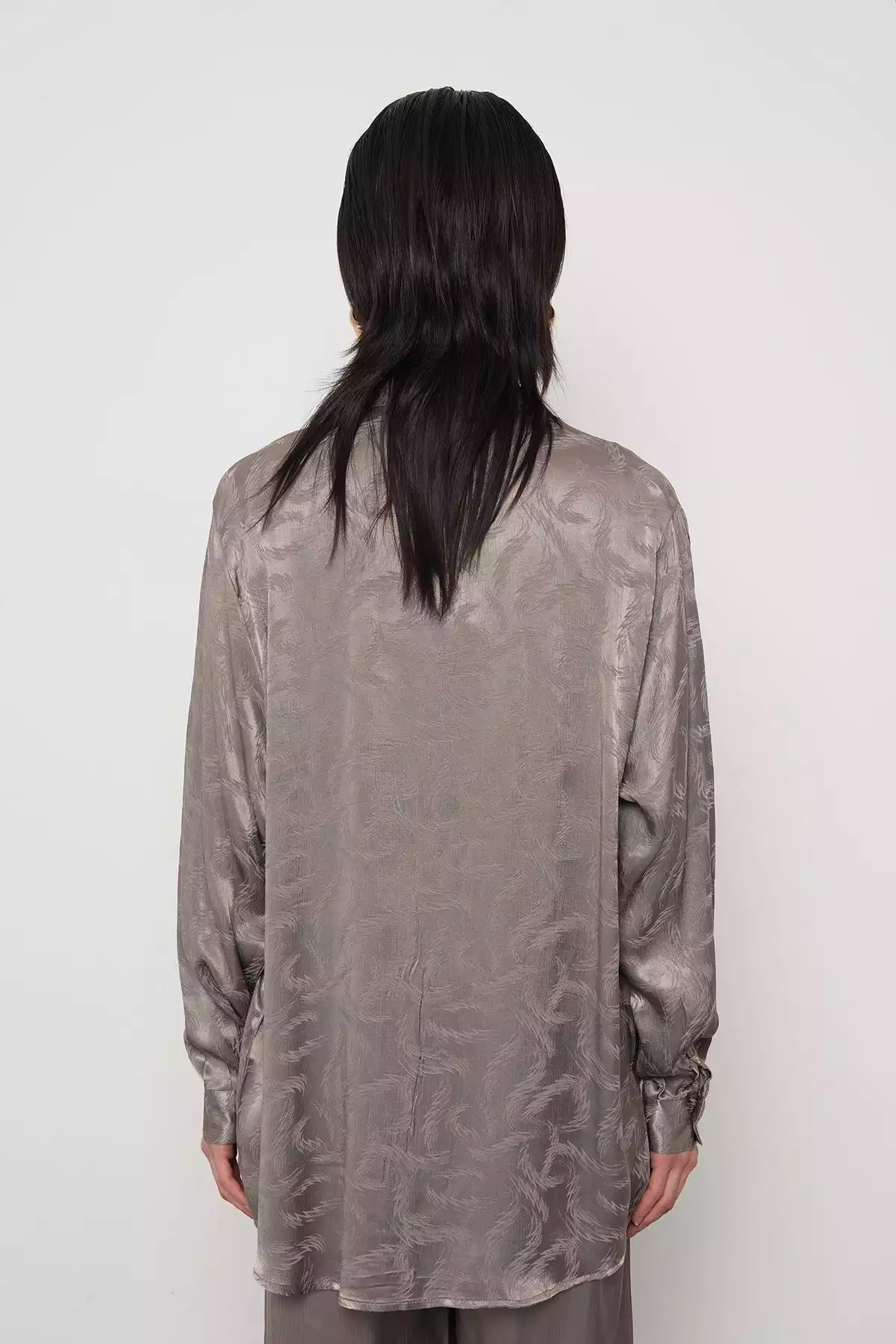 پیراهن گشاد طرحدار رنگ طوسی زنانه برند Orfeo Negro کد 1753414387