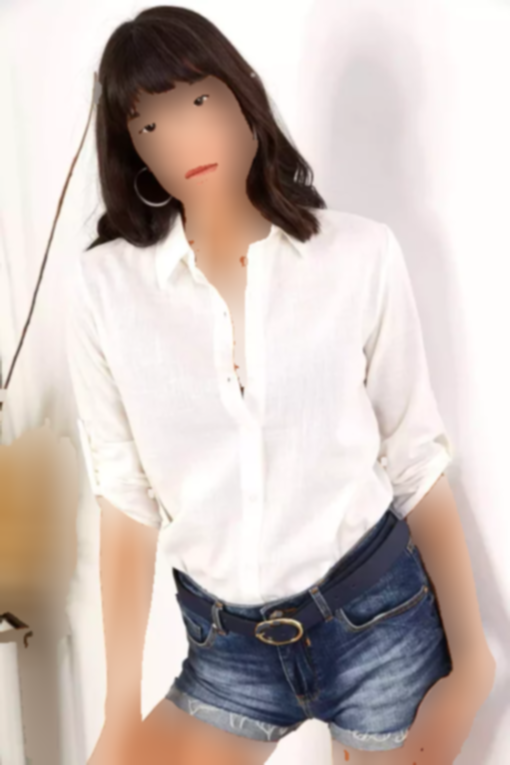 پیراهن کتان تا شده آستین سفید زنانه برند Olalook کد 1753665726