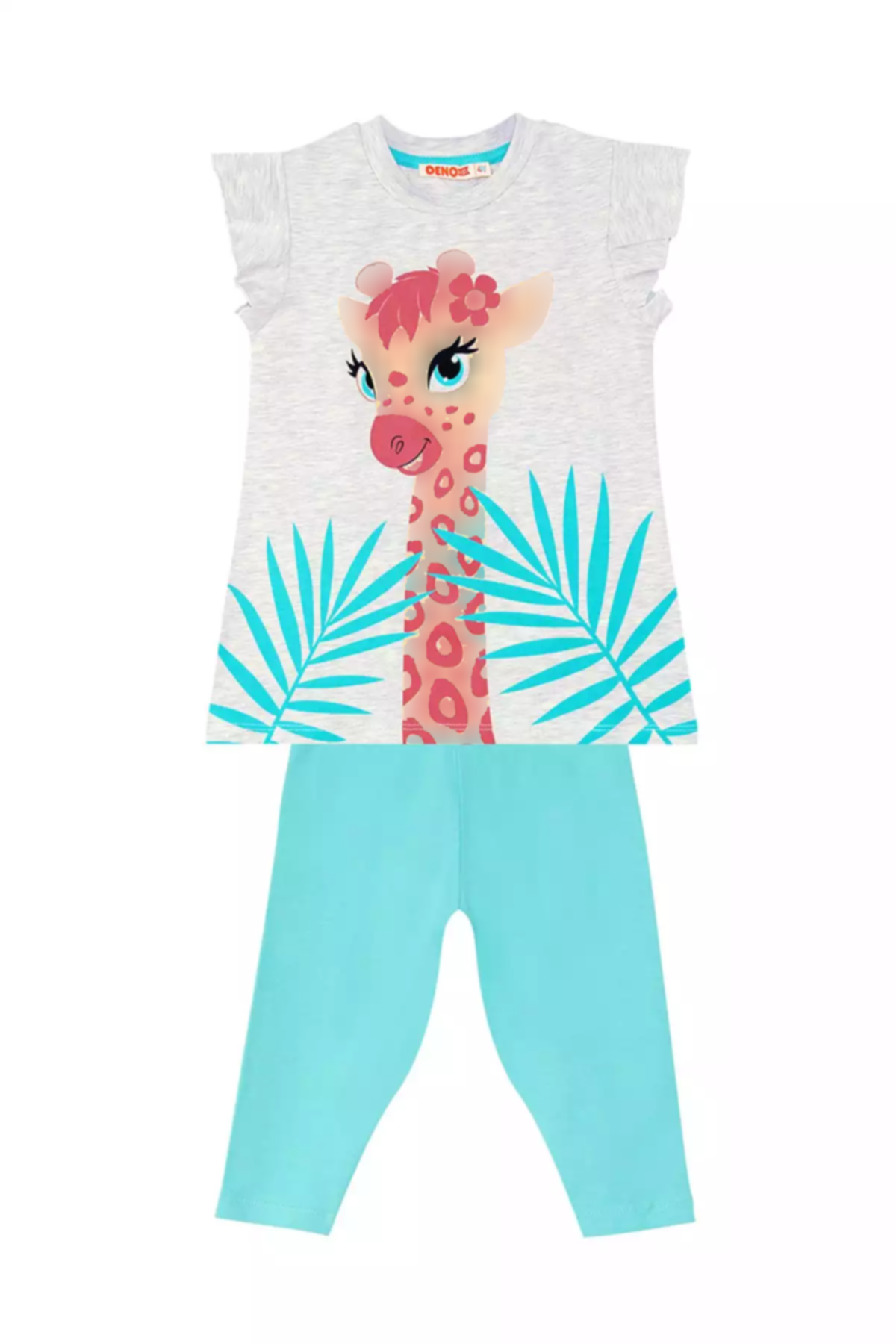 ست تایت تیشرت تابستانی چیندار دخترانه برند Denokids کد 1753823525