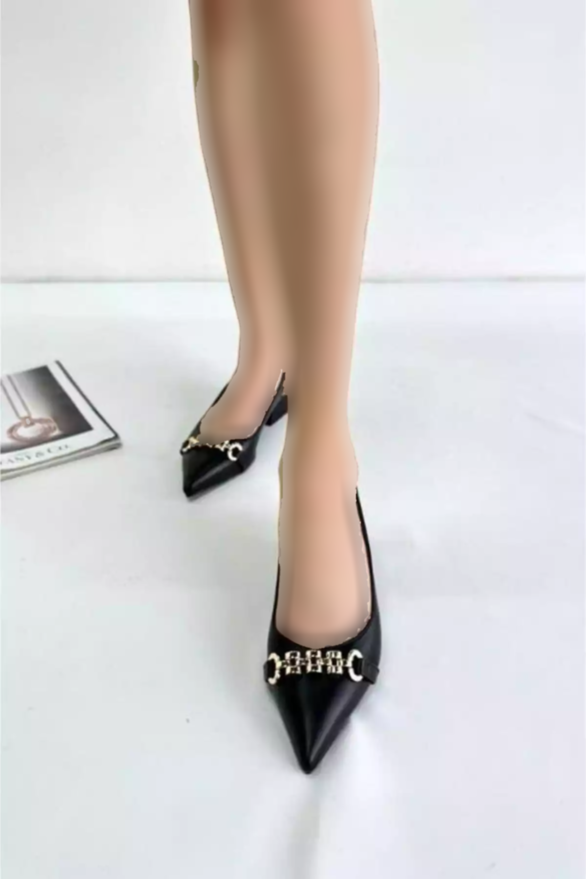 کفش عروسکی سگک دار مشکی برند inizio کد 1753715525