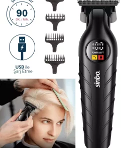 دستگاه ریش سر/مو اصلاح مشکی حرفه ای برند Sinbo کد 1752516375