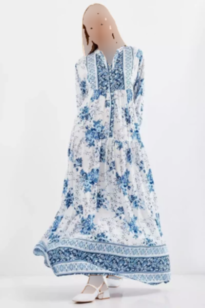 پیراهن طرح‎دار 2423معتبر آبی برند Bigdart کد 1753600931