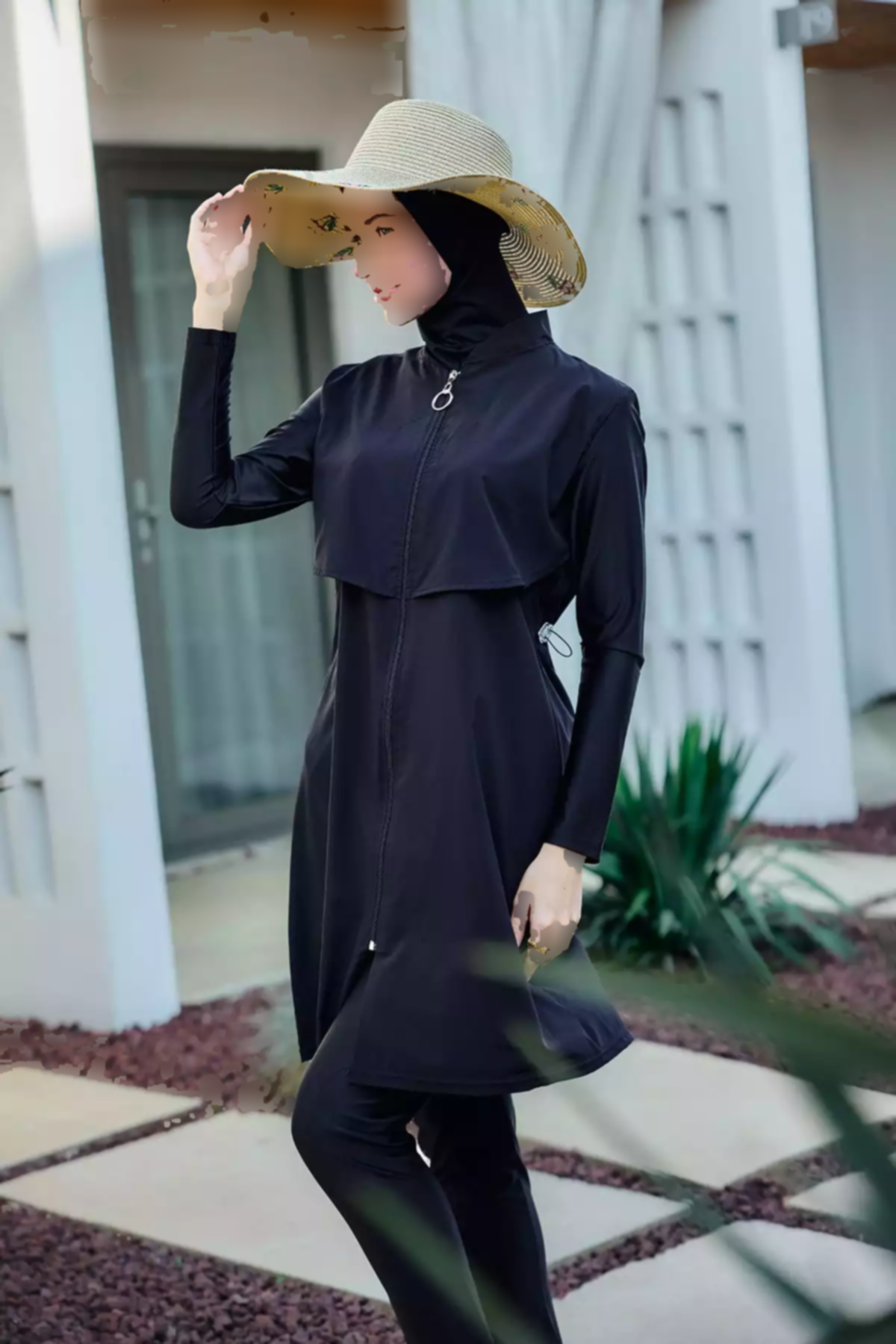 مایو اسلامی پوشیده کامل دربدار جلو سبک برند Remsa Mayo کد 1753763469