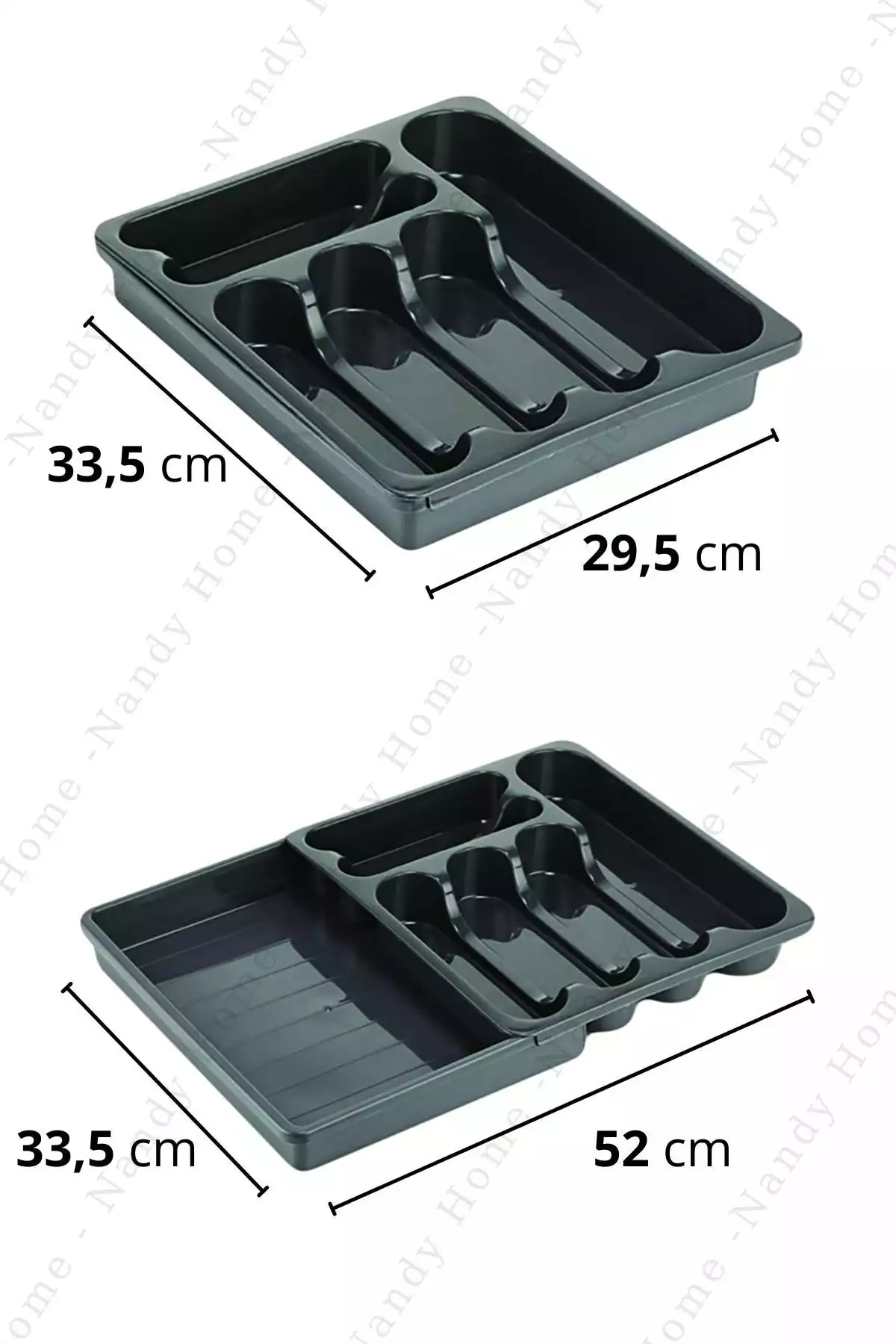 تنظیم کننده کارد و چنگال کشو قابل داخل خاکستری آنتراسیت برند Nandy Home کد 1753567872