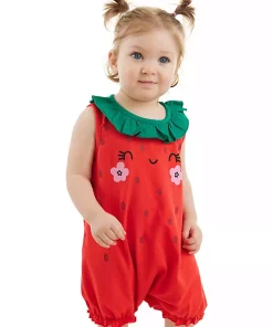 سرهمی کودک شیرینی پنبه ای تابستانی دخترانه برند Denokids کد 1753823527