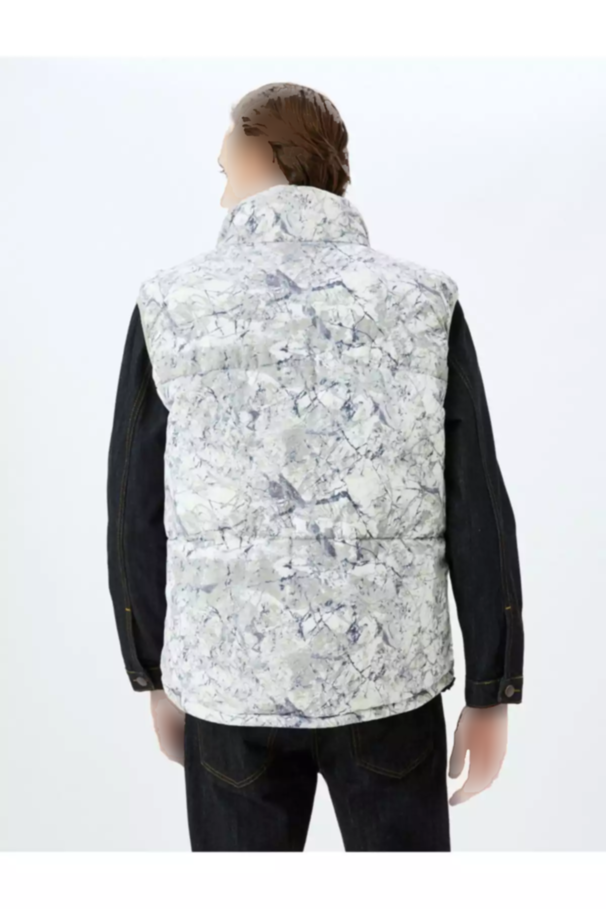 جلیقه اسلیم فیت پفدار یقه ایستاده طرحدار زیپدار برند Koton کد 1753310470