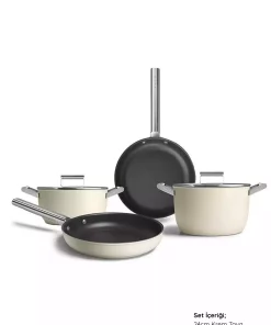 کرم ست قابلمه تابه پریما سبک برند Smeg کد 1753486329