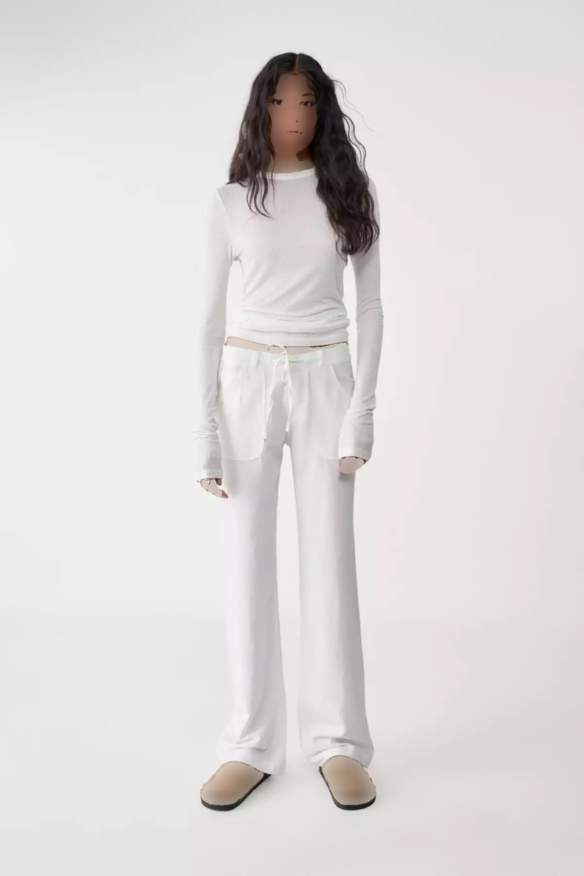 کتان کمربنددار شلوار برند Stradivarius کد 1753357400