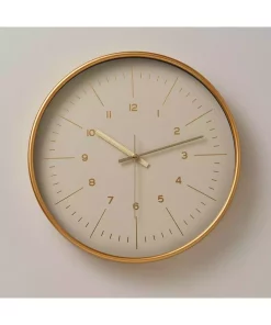 ساعت دیواری طلای سفید سانتی متر برند Linens کد 1753904466