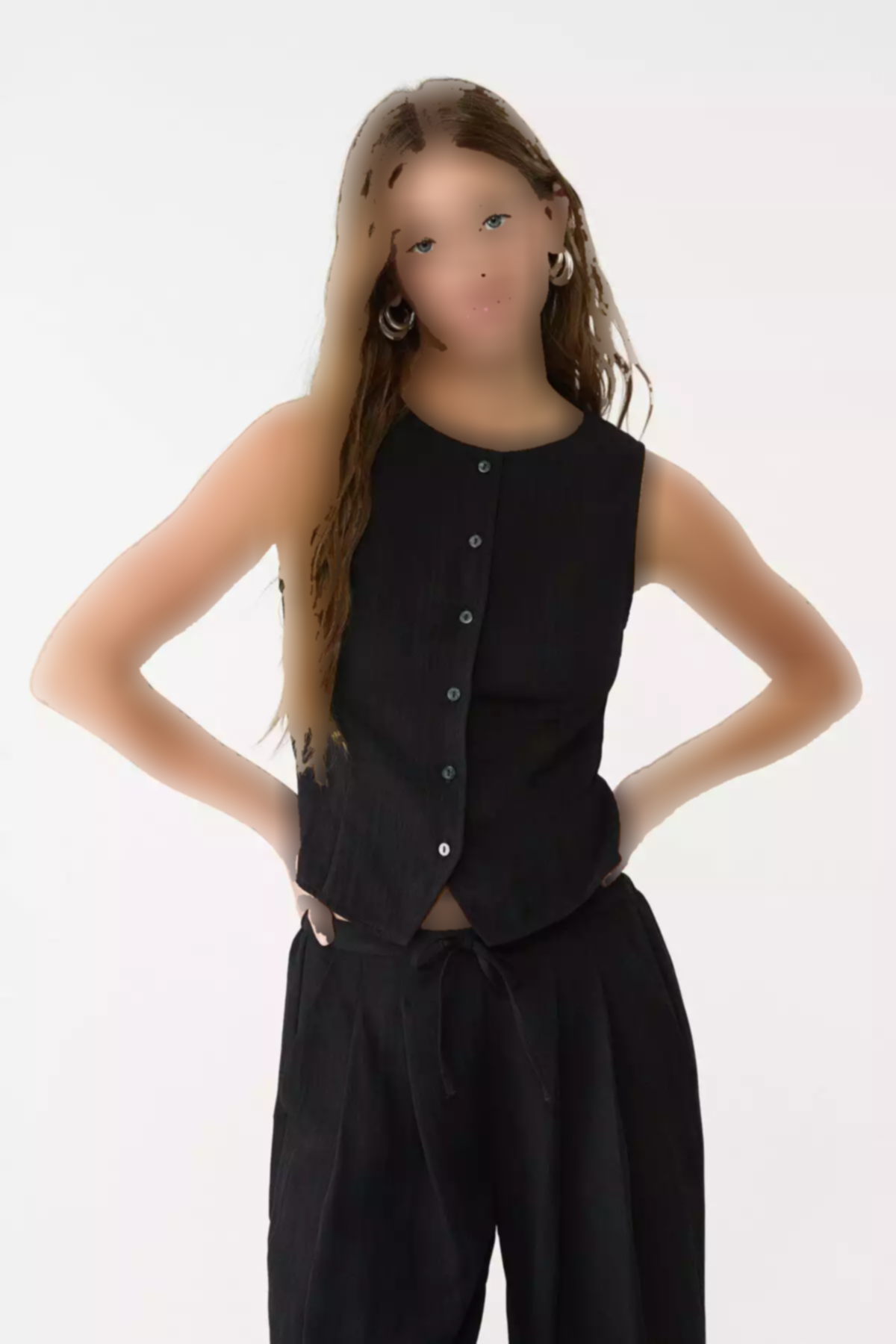 تاپ دکمهدار بافتنی برند Stradivarius کد 1753735273