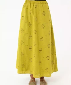 ست دوتایی تونیک دامن گلدوزی شده رفکا سبز زیتونی برند Refka کد 1753720989