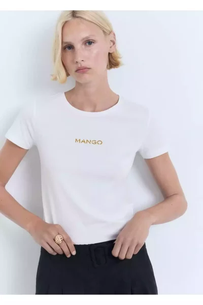 پنبه ای لوگو‎دار تیشرت برند MANGO کد 1751395267