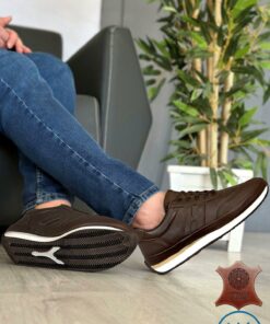 کفش ورزشی مردانه چرم طبیعی تبا کد 1753627332