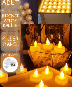 چراغ شمعی LED، ۴ عدد مدل شمع تهنشین با باتری کد 1753579329