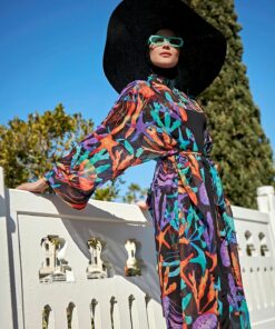 کیمونو پارئو Remsa مدل RP004A رنگ مرجان برای مایو اسلامی. کد 1753755191