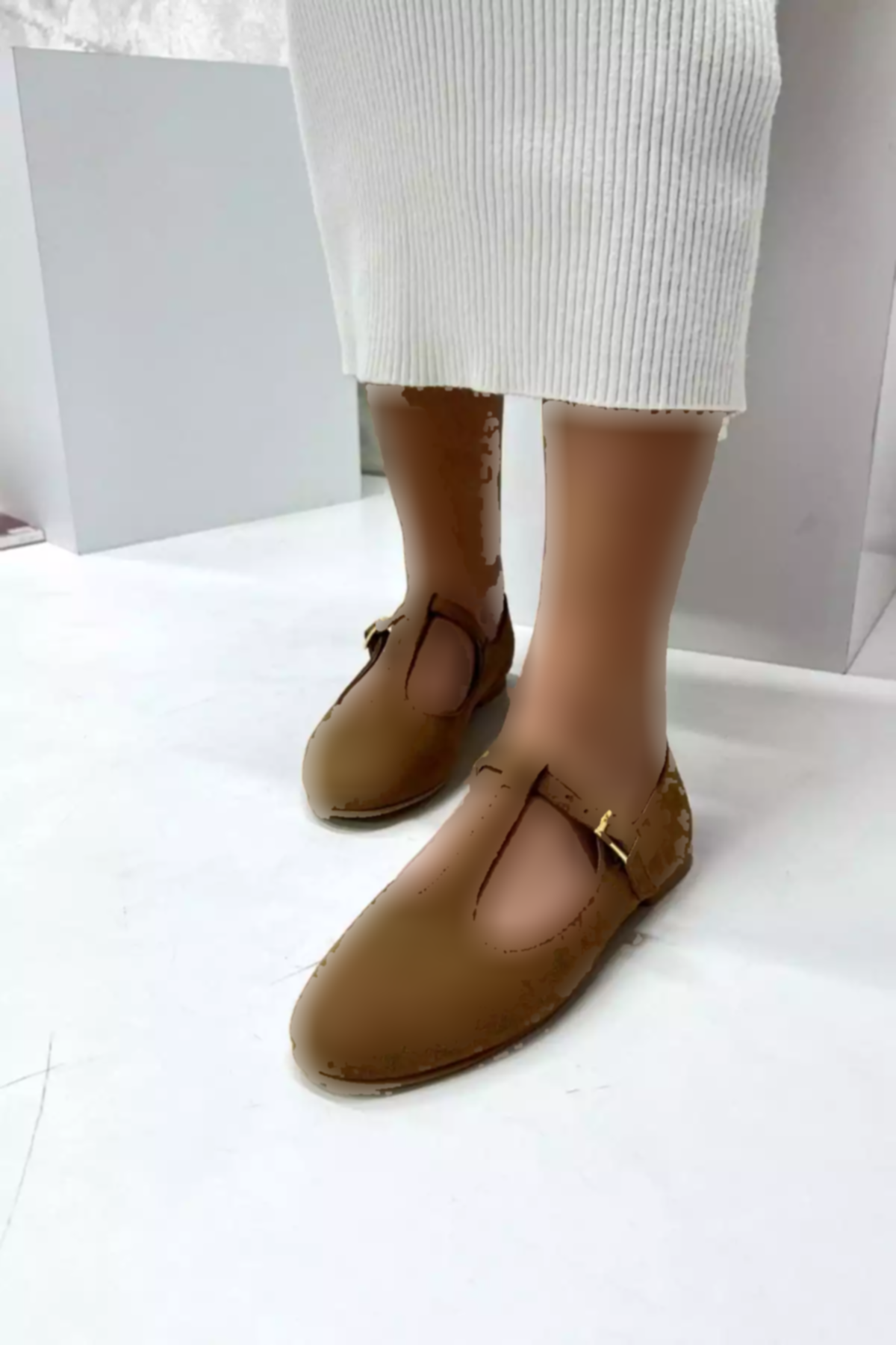 کفش عروسکی جیر سگک دار زنانه چاک برند inizio کد 1753719069