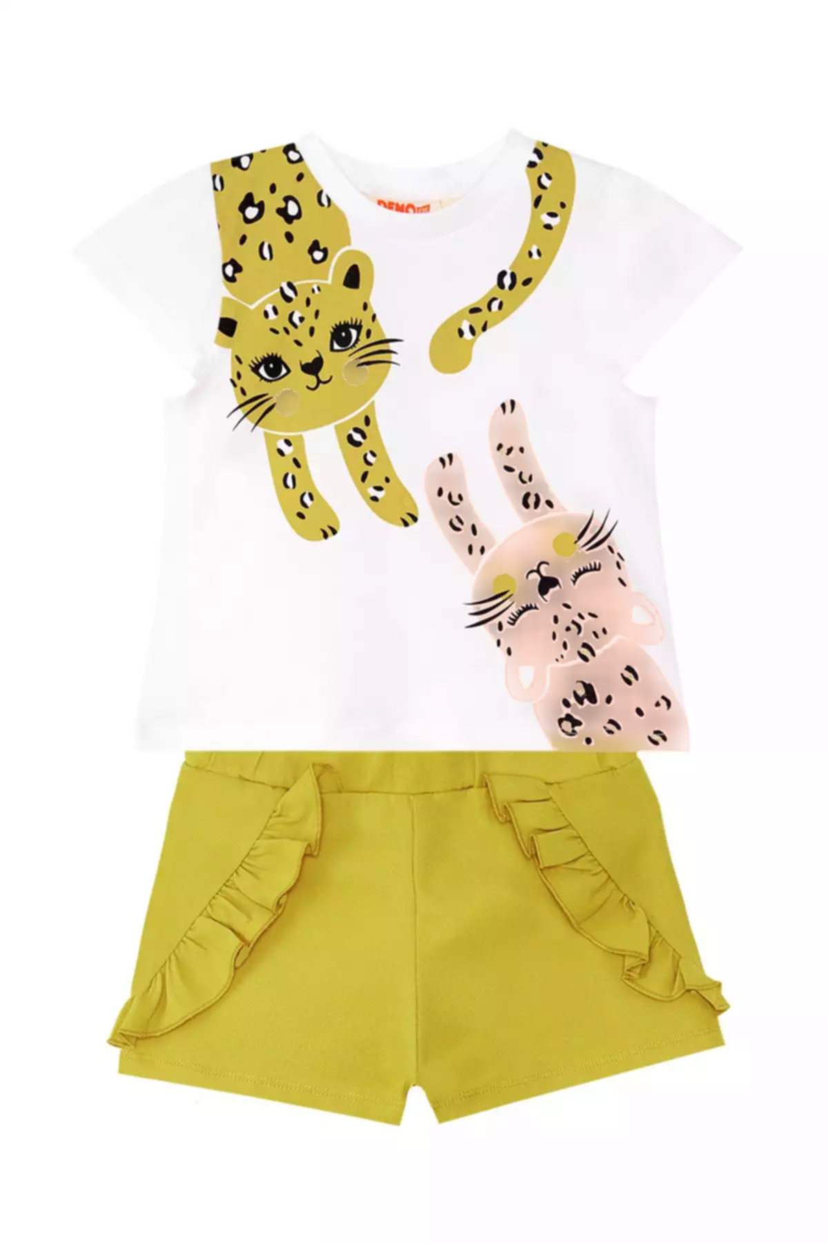 ست شلوارک تیشرت تابستانی چیندار دخترانه برند Denokids کد 1753823466