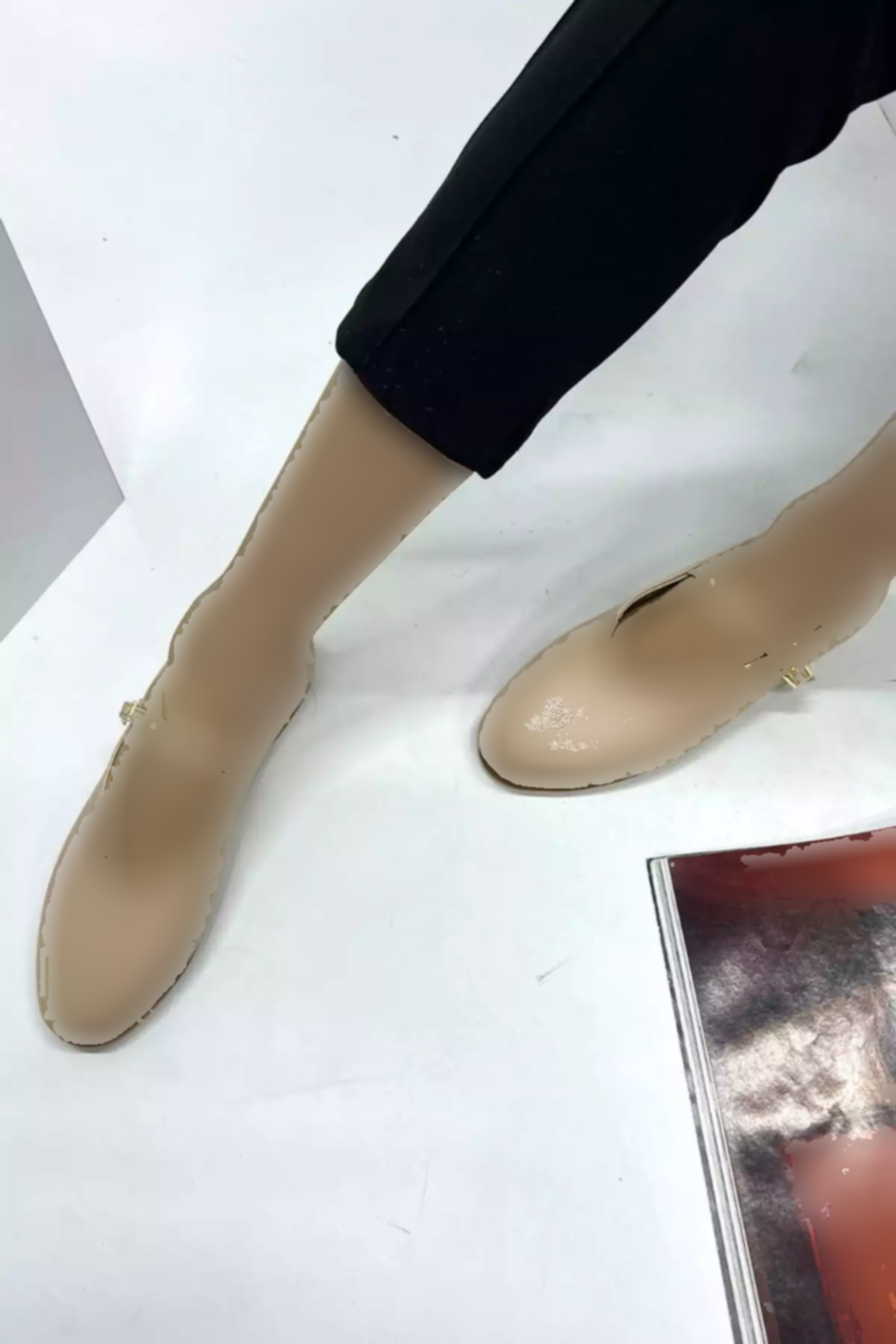 کفش عروسکی ورنی کرمی برند inizio کد 1753715530