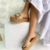دمپایی سگک دار حصیری سنگی زنانه برند inizio کد 1753716668