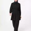 ست دوتایی تونیک نرم رفکا مشکی شلوار برند Refka کد 1753361528