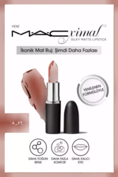 رژ لب رنگ خاکستری مایل به قهوه ای مات حداکثر برند Mac کد 1753746074