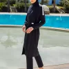 مایو اسلامی پوشیده کامل با درپوش مشکی برند Marina کد 1753525871